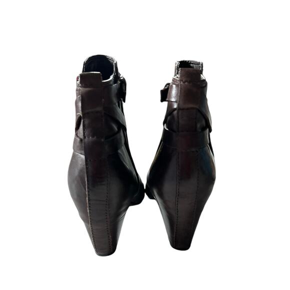 Sam Edelman Women’s Size 7.5 M Maddox Brown Leather Ankle Bootie Kitten Heel‎ - Picture 5 of 8